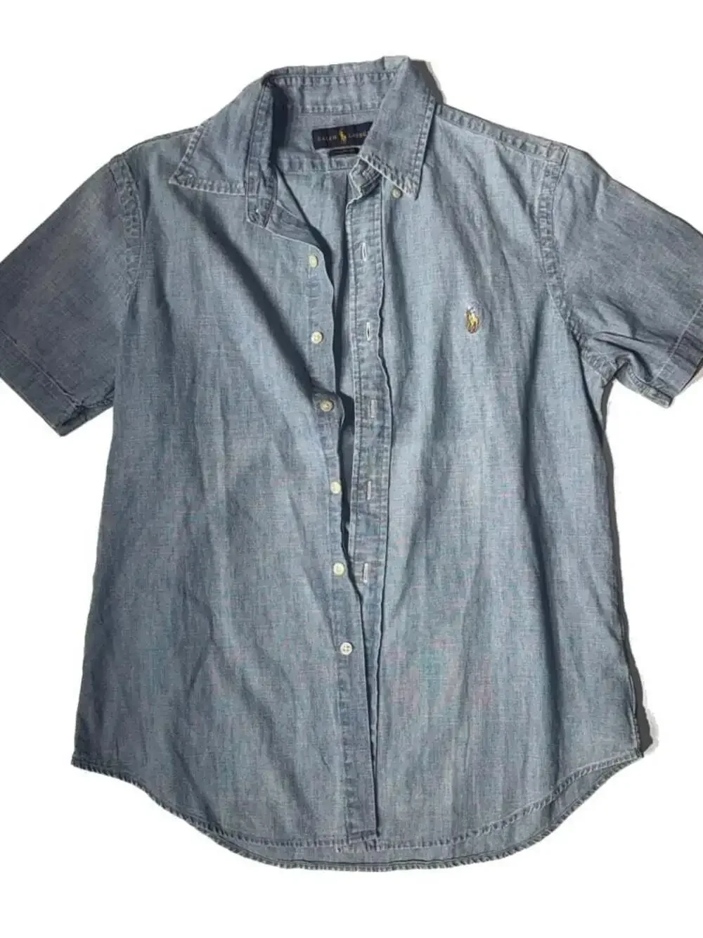 Ralph Lauren Classic Fit Short Sleeve Chambray Shirt Size S - Picture 1 of 7